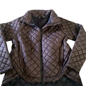 Athleta Brown Puffer Jacket with Quilted Design